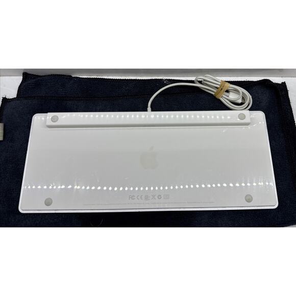 Genuine Apple A1242 Wired White Silver USB Keyboard for iMac Mac Mini Mac Tested - Picture 6 of 9
